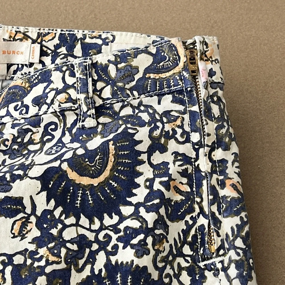 TORY‎ BURCH IZZY PRINTED CROPPED SKINNY JEANS WOMEN'S SIZE 25